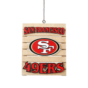 San Francisco 49ers Wood Pallet Sign Ornament