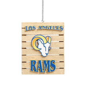 Los Angeles Rams NFL Wood Pallet Sign Ornament