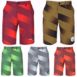 NFL 2017 Mens Diagonal Stripe Walking Shorts - Pick Your Team!
