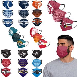 NFL Mens Matchday 3 Pack Face Covers - Pick Your Team!