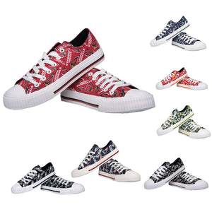 NFL Womens Low Top Repeat Print Canvas Shoes - Pick Your Team