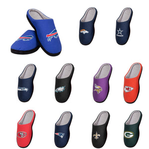 NFL Mens Memory Foam Slide Slippers - Pick Your Team!