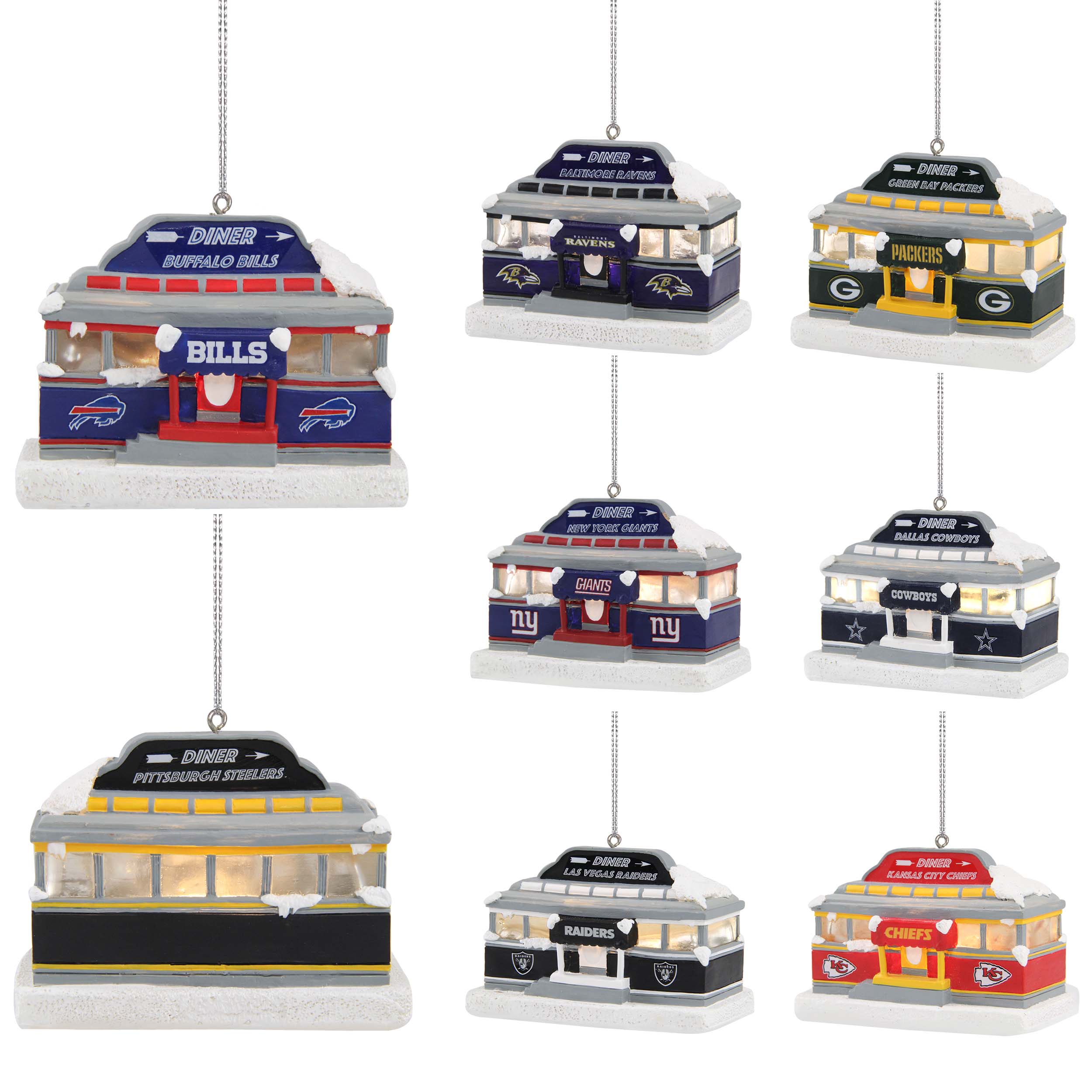 Baltimore Ravens NFL Light Up Diner Ornament