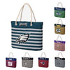 NFL Nautical Stripe Tote Bag - Pick Your Team!