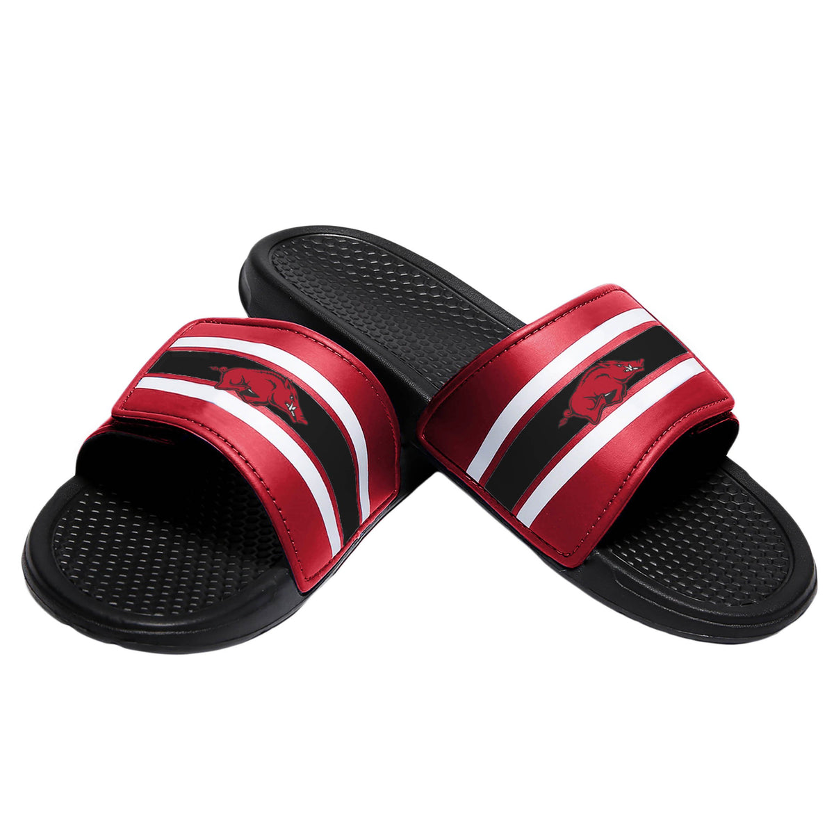 Arkansas Razorbacks NCAA Mens Stripe Legacy Sport Slides